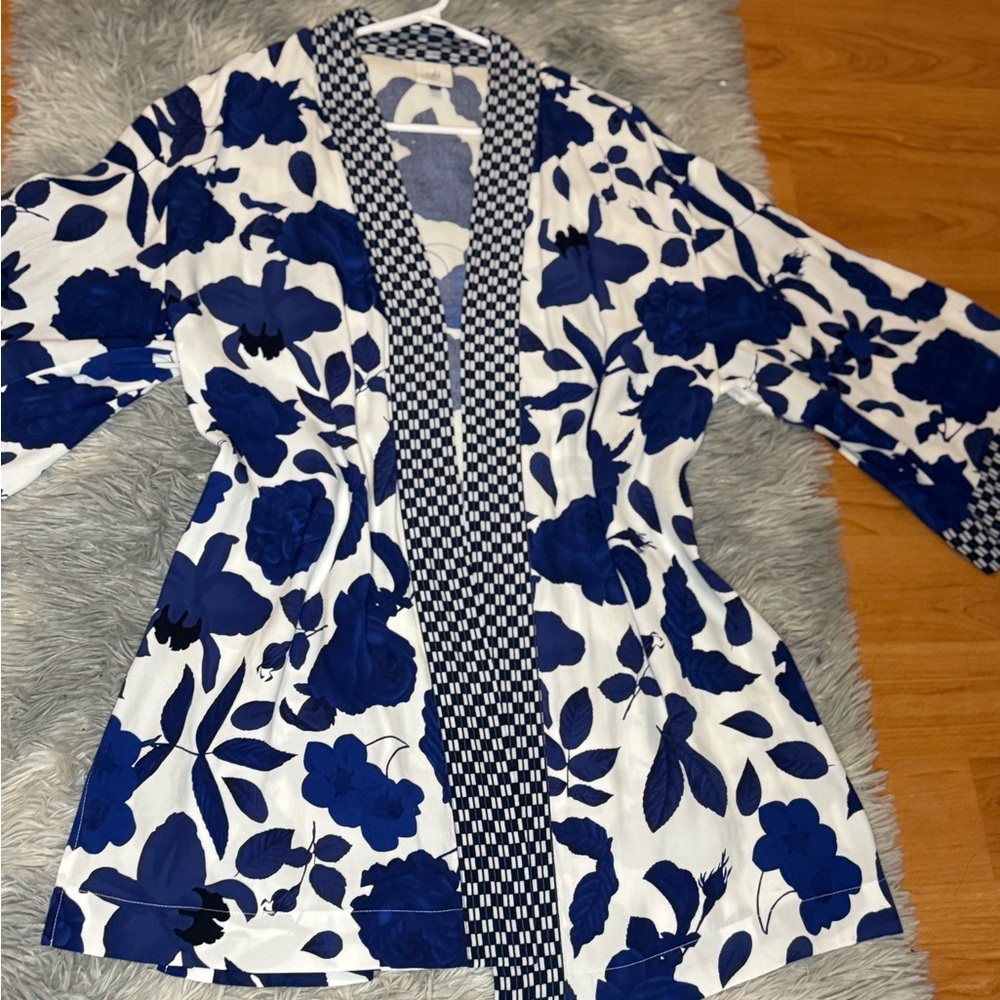 CAbi Blue Floral Women's Blazer